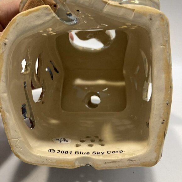 Vintage Blue Sky 2001 Heather Goldmine ‘Peace’ Cottage Tea-light Candleholder - Picture 12 of 12